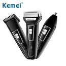 Domine Seu Visual com o Aparador Barbeador Kemei 3 em 1 🔥